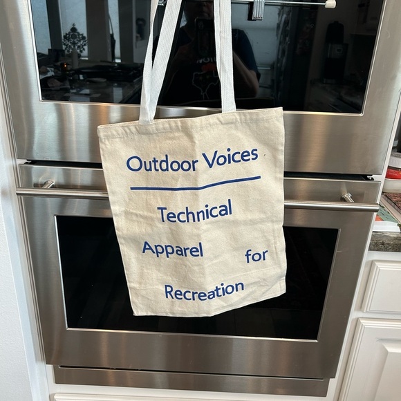 Outdoor Voices Cream and Blue Tote Bag, GUC - Picture 1 of 1